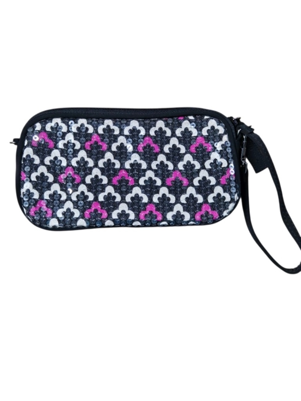 Vera Bradley Canterberry Magenta Shimmer Wristlet EC
